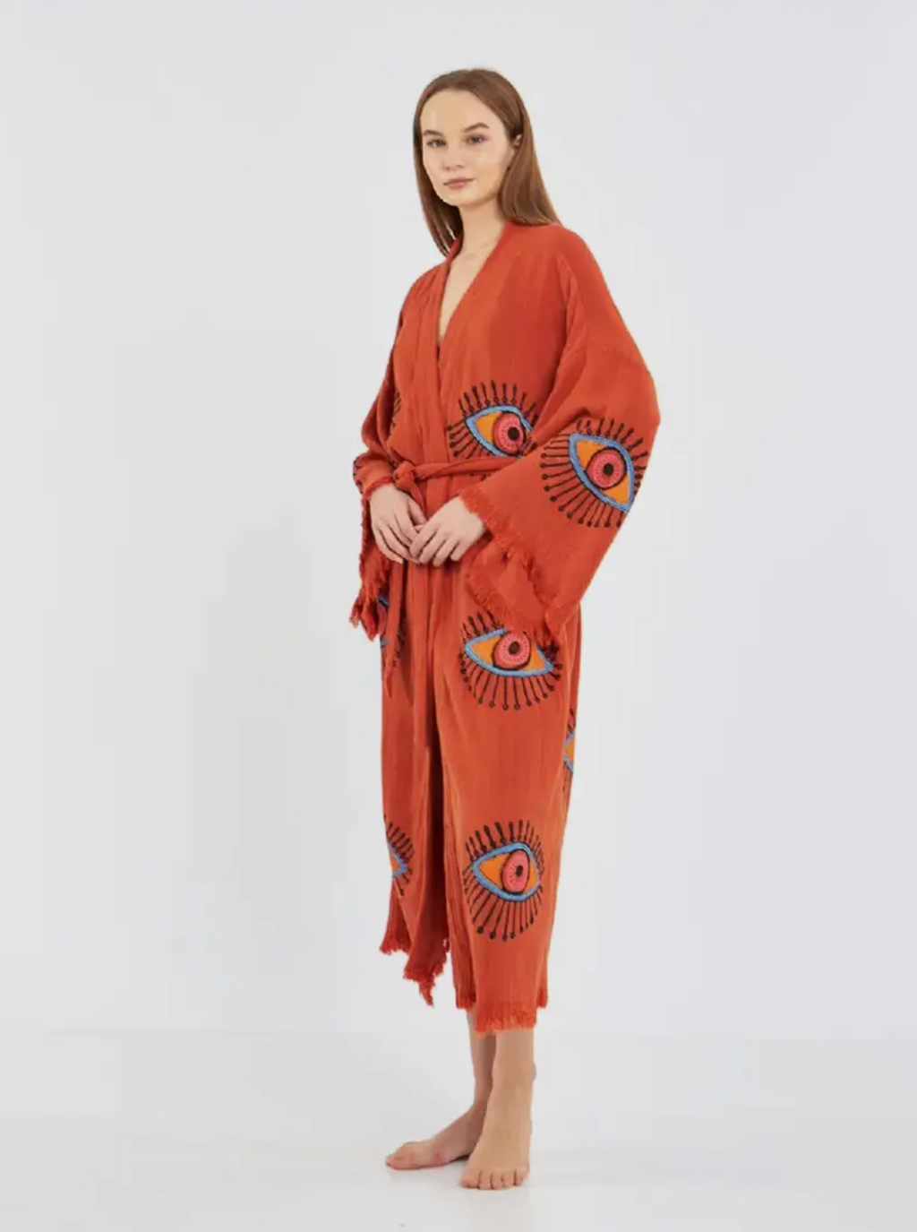 Organic Cotton Evil EyeLong Robe