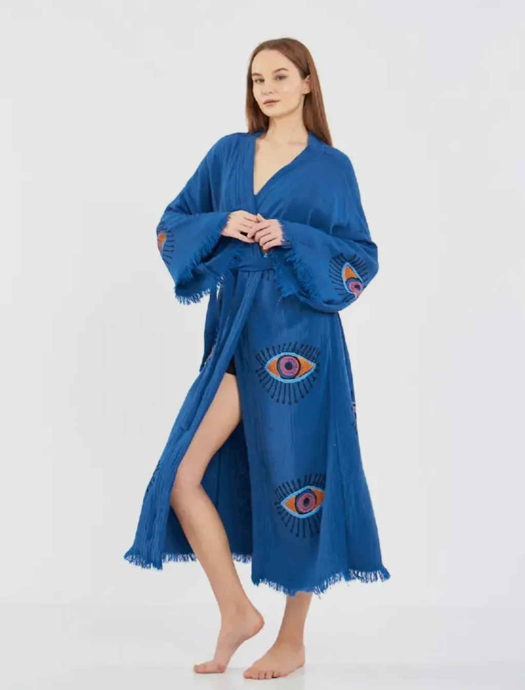 Organic Cotton Evil EyeLong Robe