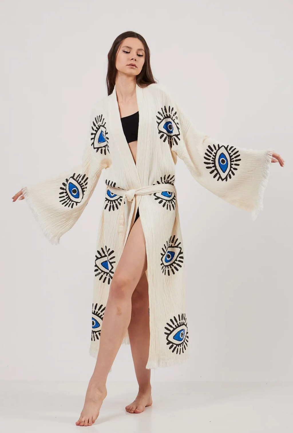 Organic Cotton Evil EyeLong Robe