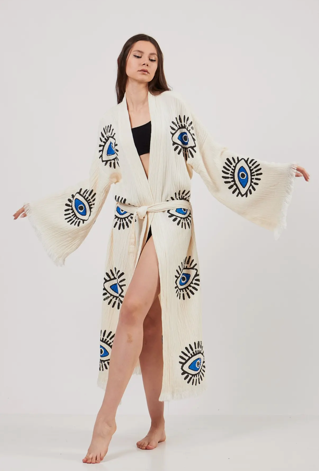 Organic Cotton Evil EyeLong Robe
